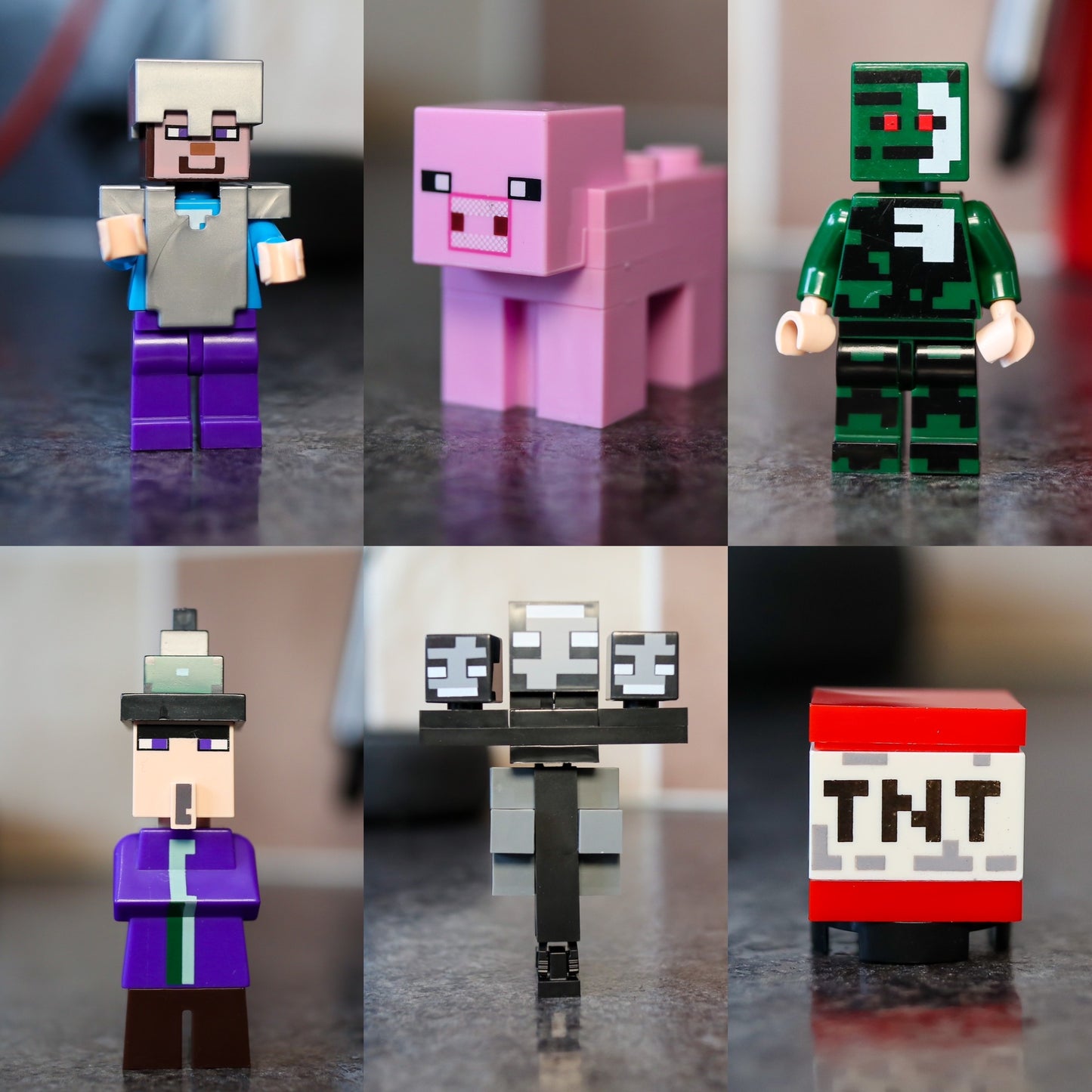 Pixelated Mine World Figures Six-Pack 4