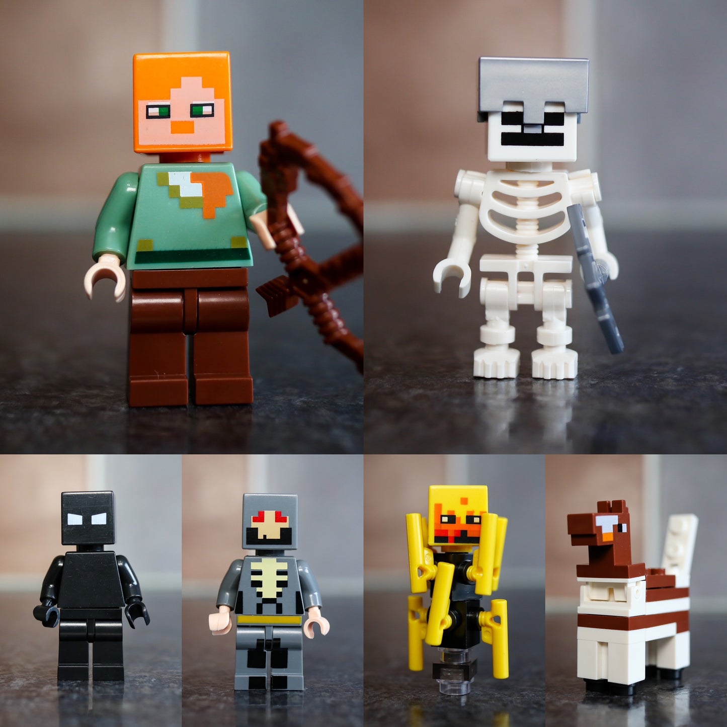 Pixelated Mine World Figures Six-Pack Bundle 2