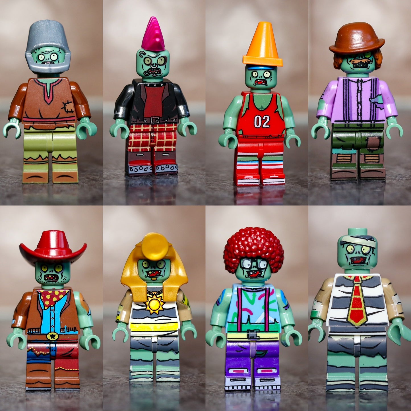 Zombies from popular game set of 8