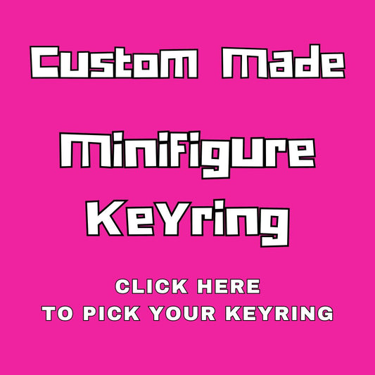 A Custom Made Minifigure Keyring. Select Your Keyring from the Dropdown