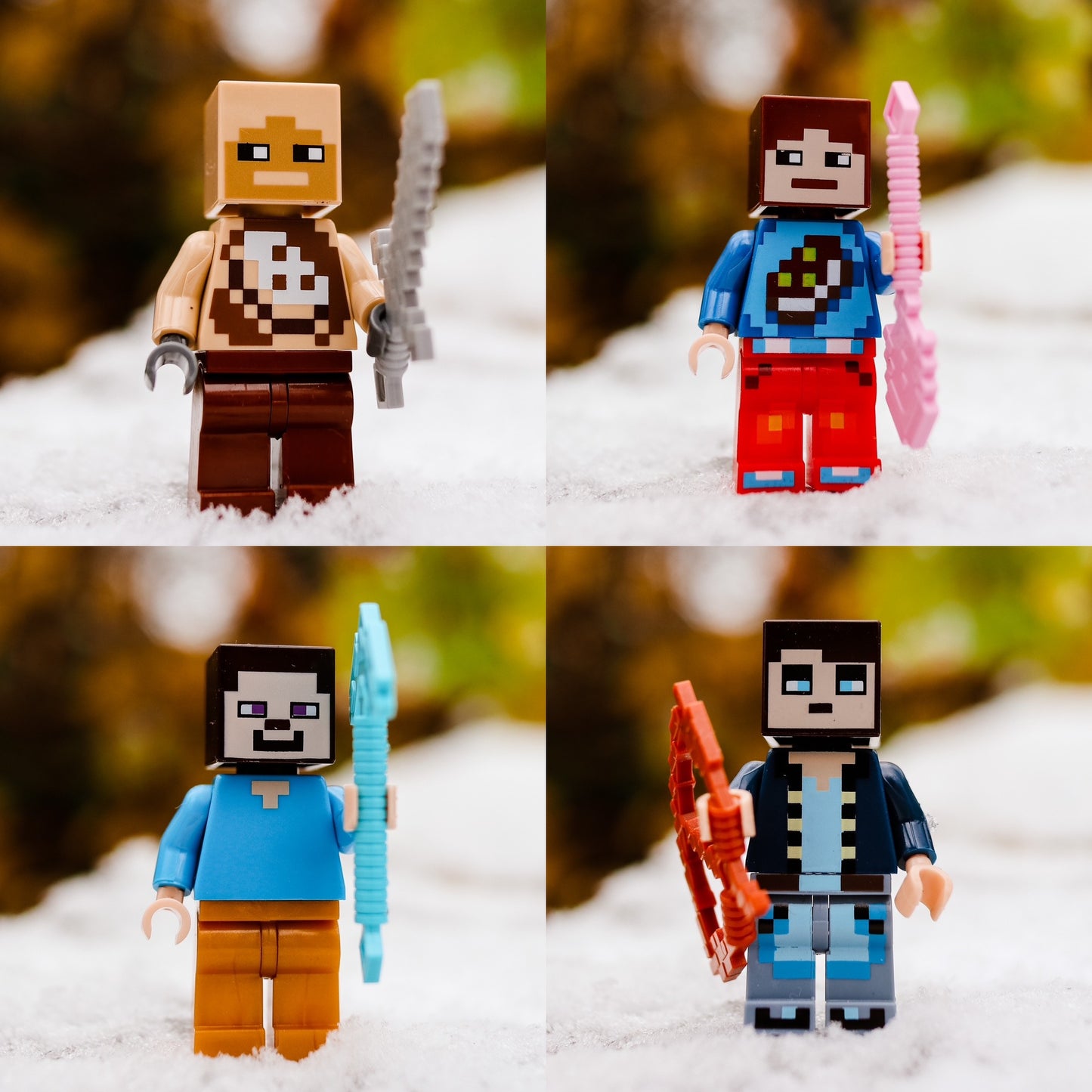 Pixel Mine Characters set of 4 people (Set 2)