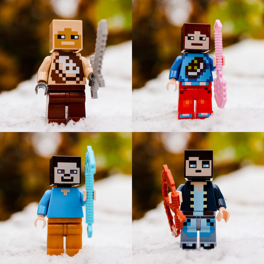 Pixel Mine Characters set of 4 people (Set 2)